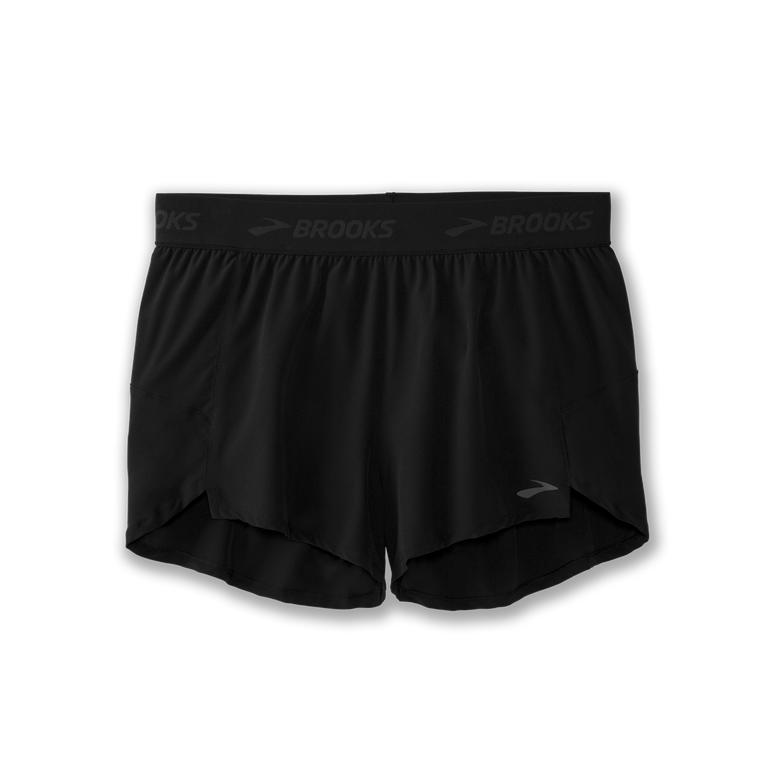 Brooks Chaser 3" Womens Running Shorts - Black - Indonesia (FTMC-02598)